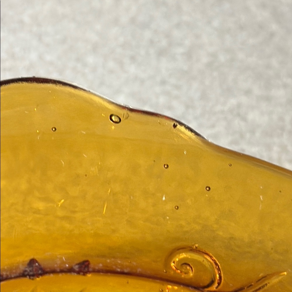 Amber Glass Serving Bowl - Picture 13 of 13